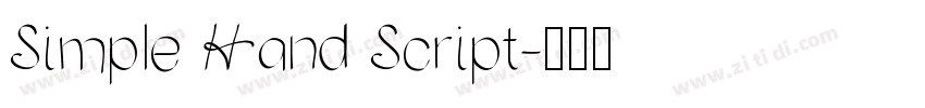 Simple Hand Script字体转换 Simple Hand Script字体转换